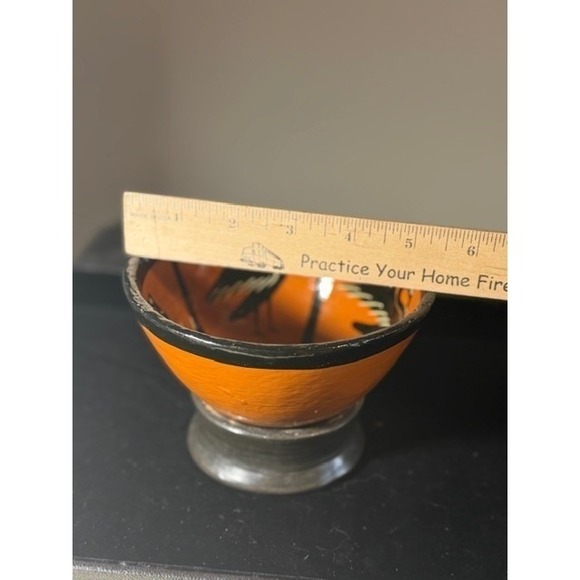 Acropolis Museum Orange Bird Ceramic Bowl Miniature Replica with Base - Picture 5 of 6